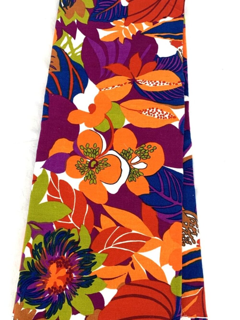 Cohama Vat Screen Print Windsong Fabric Orange Purple Red 76 x 55" Upholstery
